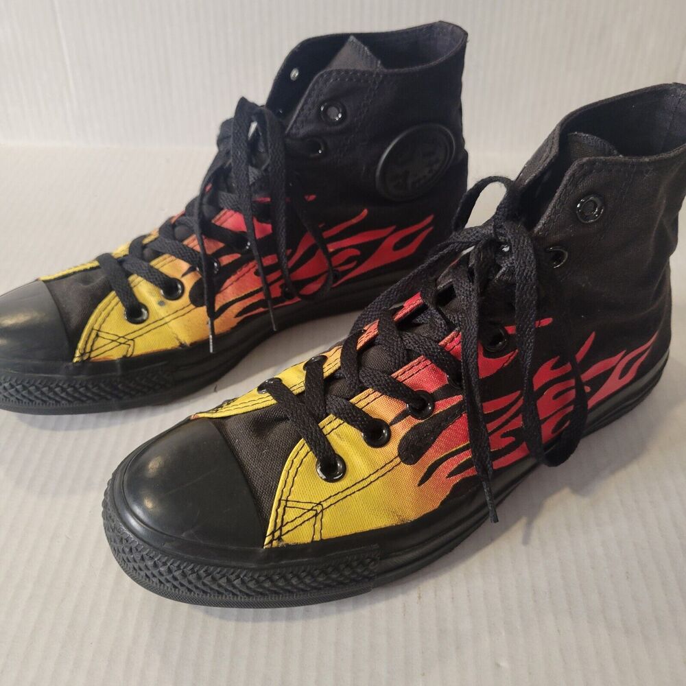 Converse Chuck Taylor All Star high flames canvas sneaker shoes mens 8 womens 10